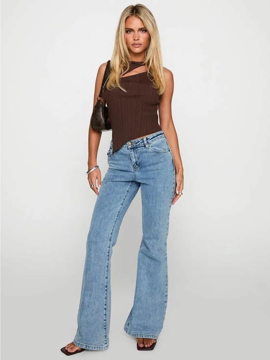 Princess Polly Denim - High-Rise Light Blue Flared Women’s Jeans